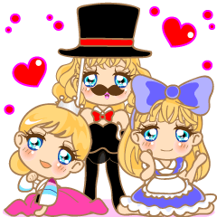 [LINEスタンプ] 可愛いガール♡40のお洋服に変身の巻 