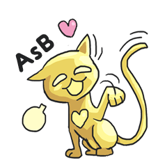[LINEスタンプ] AsB - Oro (The Golden Comic Cat) 