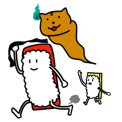 [LINEスタンプ] おあいそ！スシオくん 