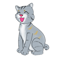 [LINEスタンプ] Kod the twisted tail cat 