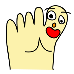 [LINEスタンプ] 右足の親指ちゃん 