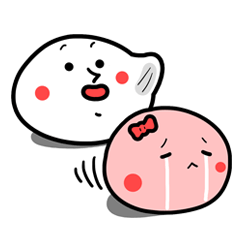 [LINEスタンプ] かわいい餅ブルース 