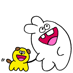 [LINEスタンプ] 楽しそうなうさぎ
