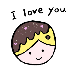 [LINEスタンプ] チョコまみれで I LOVE YOU 