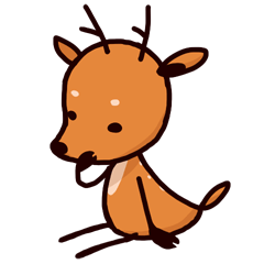[LINEスタンプ] ついてないシカ 