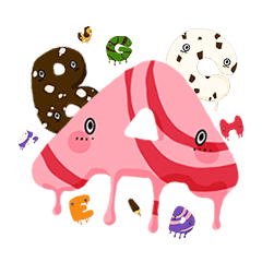 [LINEスタンプ] ABCアイスクリーチャーズ 