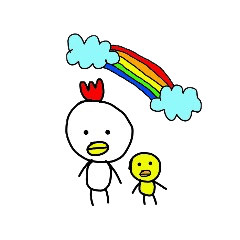 [LINEスタンプ] こけこっこ 