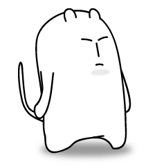[LINEスタンプ] 白いネズミだと思う 