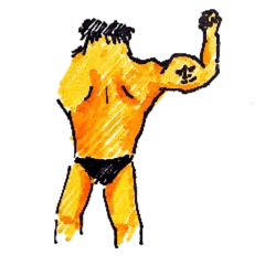 [LINEスタンプ] ポジティブすぎる上腕二頭筋 fetchpriority=high