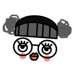 [LINEスタンプ] 無表情ケバ子 