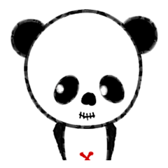 [LINEスタンプ] スカル パンダ 