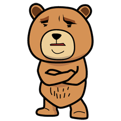 [LINEスタンプ] かわい…くない、くまのおっさん 