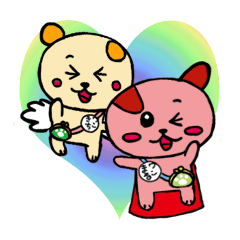 [LINEスタンプ] ママ達の推奨、ワンまる兄弟 