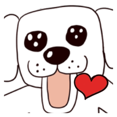[LINEスタンプ] 白犬君 