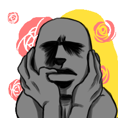 [LINEスタンプ] モアイときドキ☆ゴリラ 