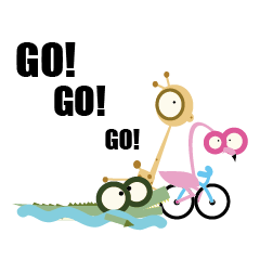 [LINEスタンプ] Triathlon Team Safari 
