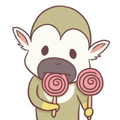[LINEスタンプ] リスザルのスーさん！ 