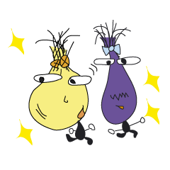[LINEスタンプ] タマ男とナス男の日常 