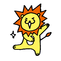 [LINEスタンプ] ライオンとニコちゃん 