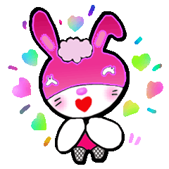 [LINEスタンプ] うさぎのバニーちゃん 網タイツ 