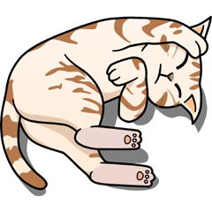 [LINEスタンプ] まんまネコ (アメリカンショート、茶) 