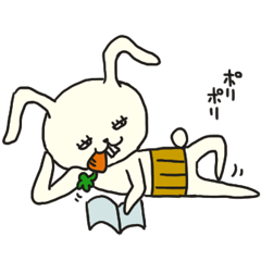 [LINEスタンプ] はらまきうさぎ 