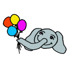 [LINEスタンプ] 気ままな象の日常 