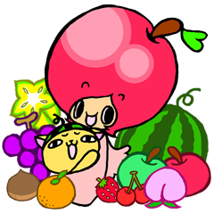 [LINEスタンプ] りんごちゃんと仲間たち 