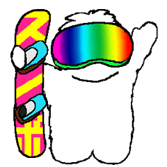 [LINEスタンプ] スノーボード 雪山に行こう 