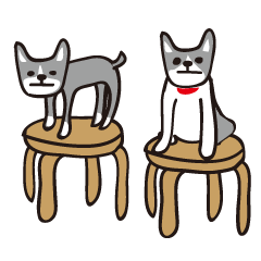 [LINEスタンプ] ボストンテリアのネムとラク 