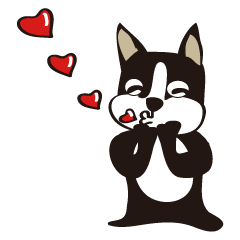 [LINEスタンプ] ボストンテリアのボスチー 