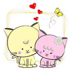 [LINEスタンプ] ミューとミャー 
