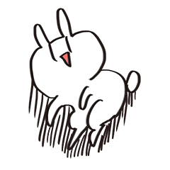 [LINEスタンプ] ハイテンションバニー 
