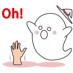 [LINEスタンプ] みならい おばけ のかわいいスタンプ 