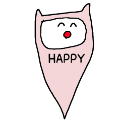 [LINEスタンプ] 白くて細長いご機嫌さん 