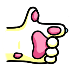 [LINEスタンプ] 猫の手でスタンプ！(日本語バージョン) 