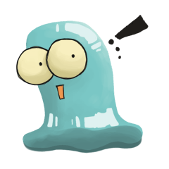 [LINEスタンプ] Jelly Blue Smile 