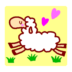 [LINEスタンプ] もこもこひつじのメイちゃん 