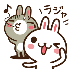 [LINEスタンプ] 続・ポジうさぎ、ネガうさぎ 