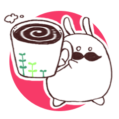 [LINEスタンプ] ひげうさぎとおれ 
