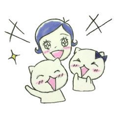[LINEスタンプ] 仲良しトリオのスタンプ 