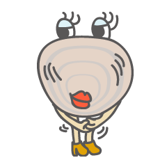 [LINEスタンプ] おしゃれハマグリのはまちゃん