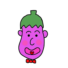 [LINEスタンプ] なすび顔 