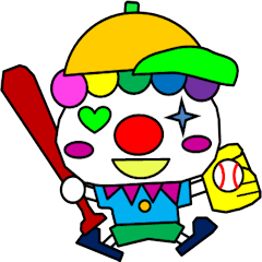 [LINEスタンプ] ハッピー野球ピエロ 
