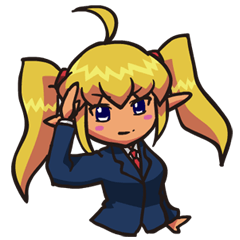 [LINEスタンプ] おきらく☆ほげらえるふさん (学校生活編) 