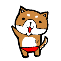 [LINEスタンプ] 赤パン柴犬 fetchpriority=high