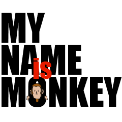 [LINEスタンプ] マイネームイズモンキー 