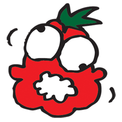 [LINEスタンプ] Exaggerated Tomato Man 