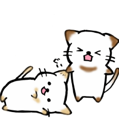 [LINEスタンプ] カップルdeにゃんにゃん