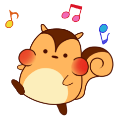 [LINEスタンプ] ぽちゃまるリス～日常編～ 